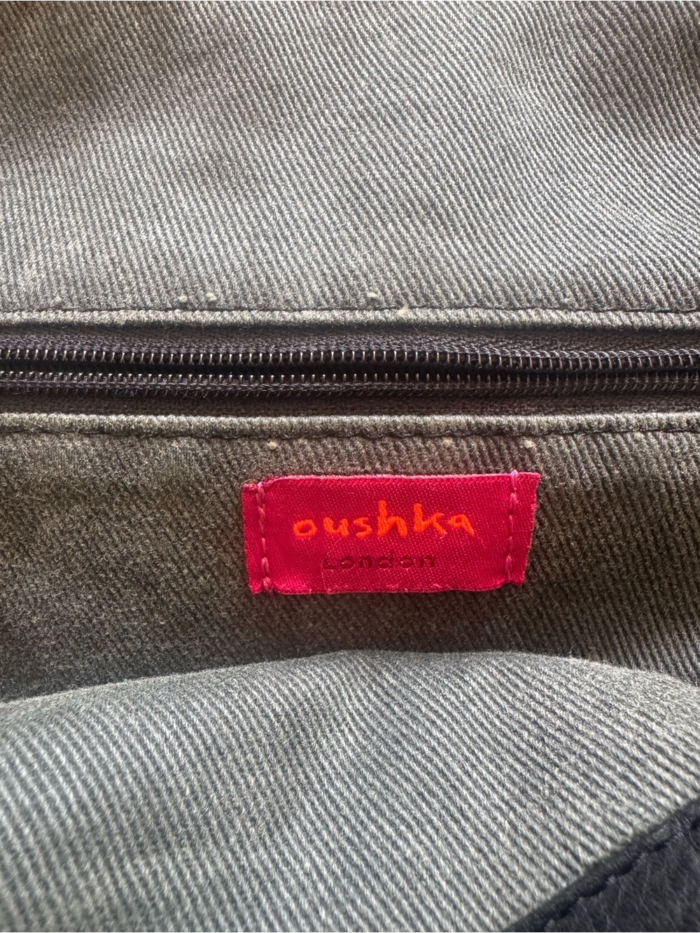 Oushka London Black Leather Shoulder Tote Bag - Picture 6 of 10